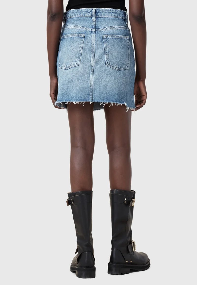 AKI Crossover Skirt Light indigo - HEY LOU STUDIO