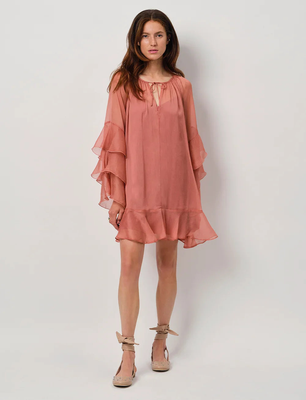 Solstice boho Chiffon Short dress