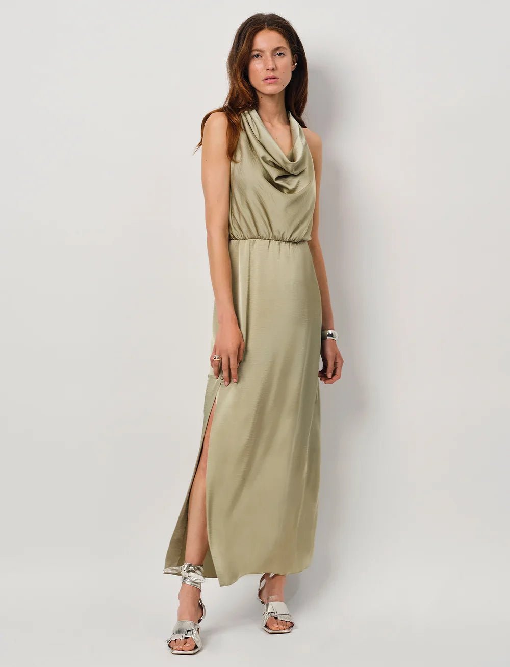 Marryme Satin Halter Maxi dress - HEY LOU STUDIO