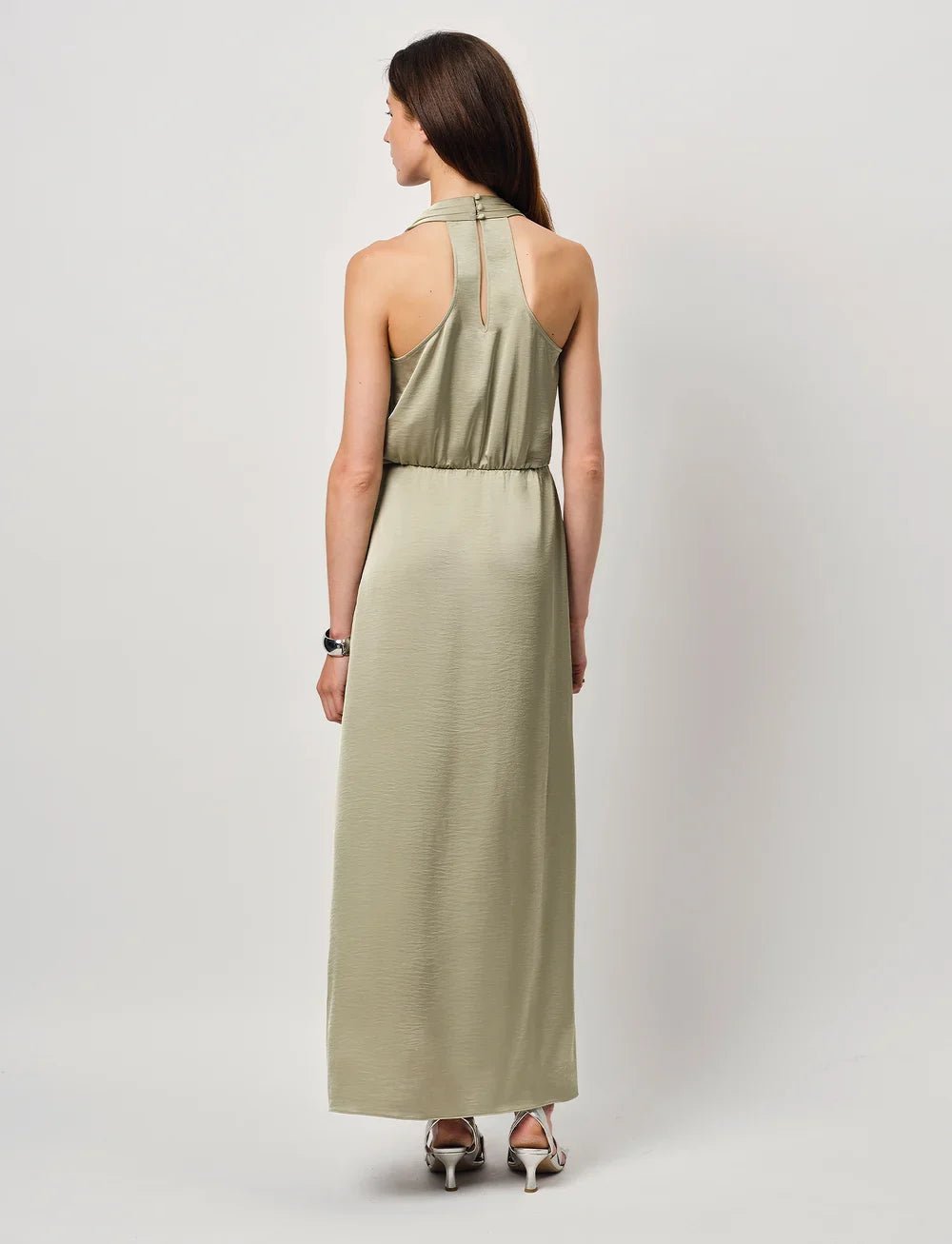 Marryme Satin Halter Maxi dress - HEY LOU STUDIO