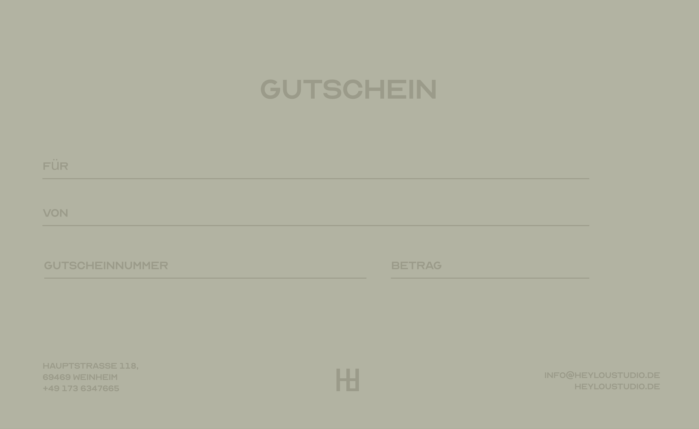 GUTSCHEIN - HEY LOU STUDIO