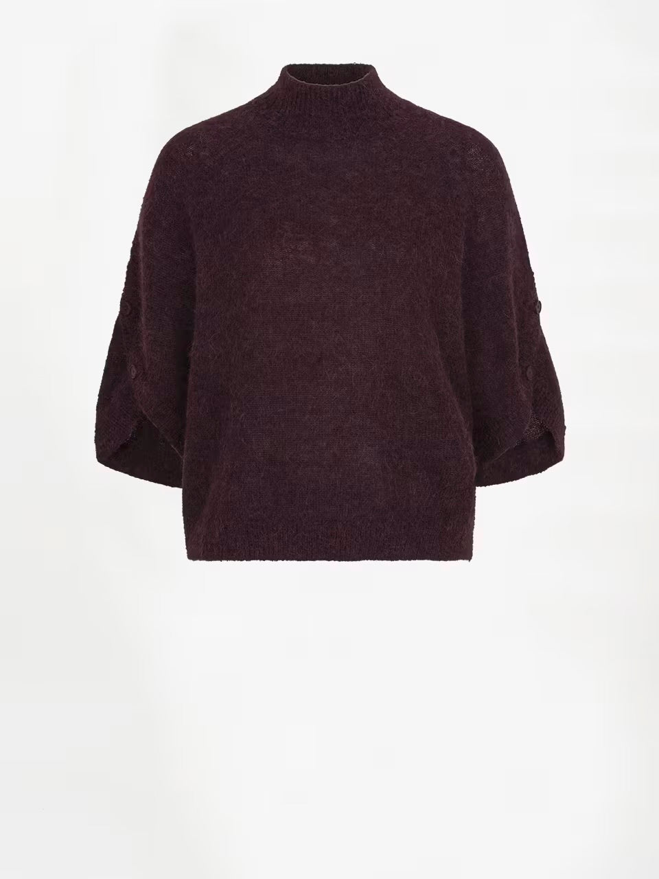Mahani Cape Pullover dark plum