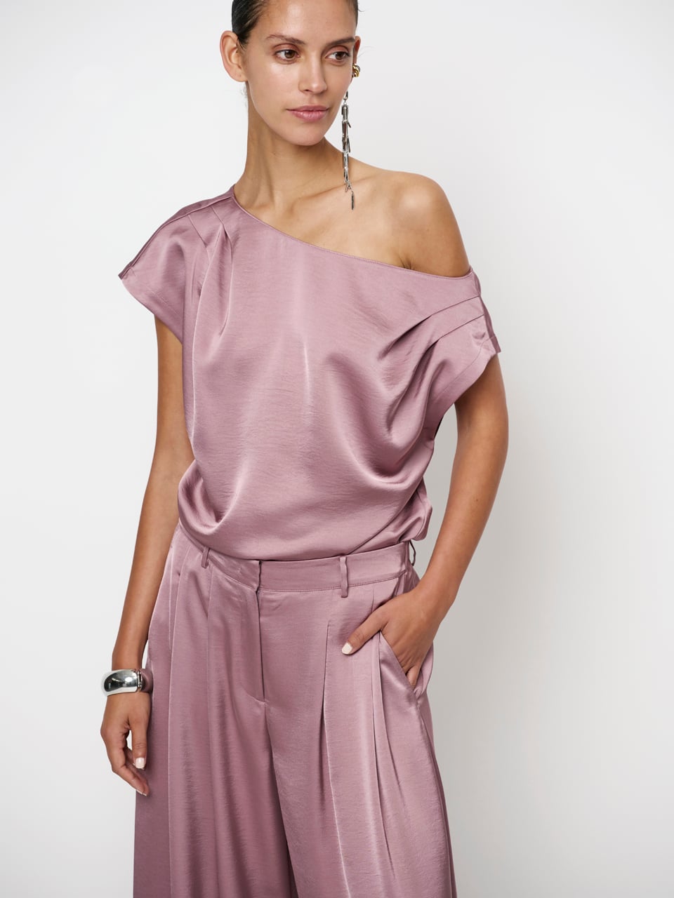 Dante6 Onique wide leg Satin Hose