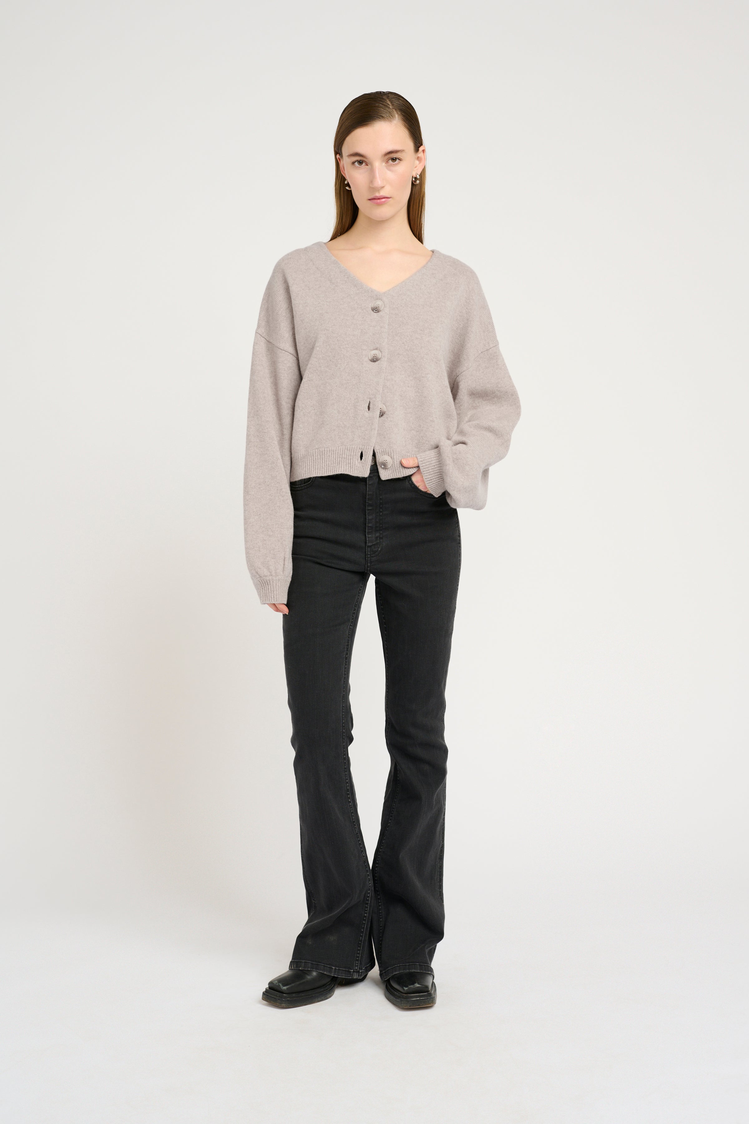 ManziGZ wool cardigan noos string melange