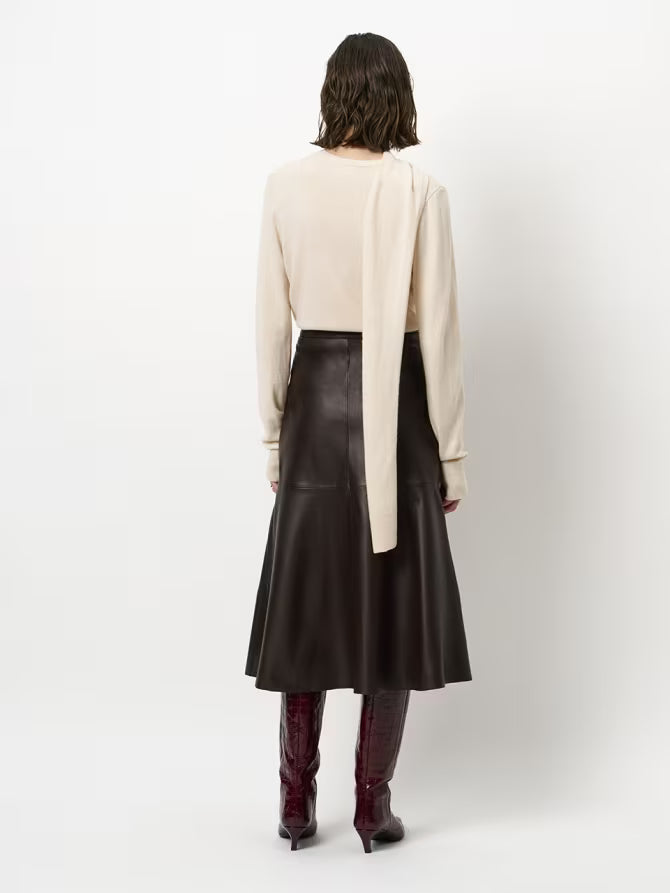 Dante6 Colleen flared leather skirt