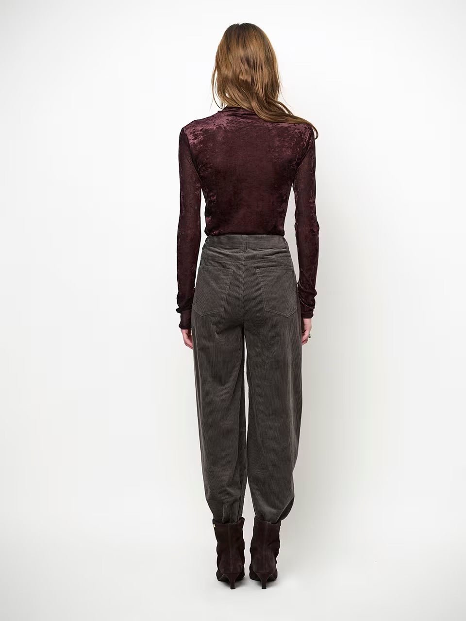 Olya velvet mesh Top - HEY LOU STUDIO
