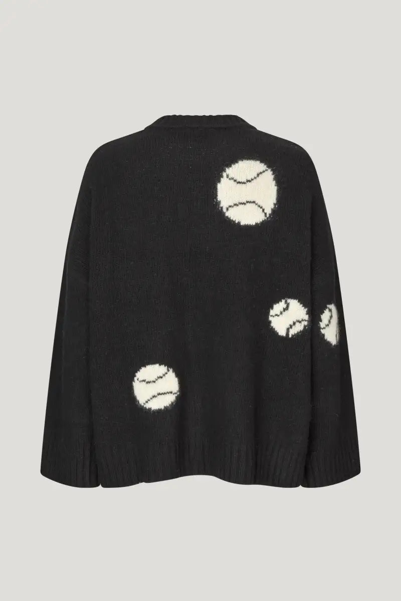 CRISSA black Tennisball Pullover
