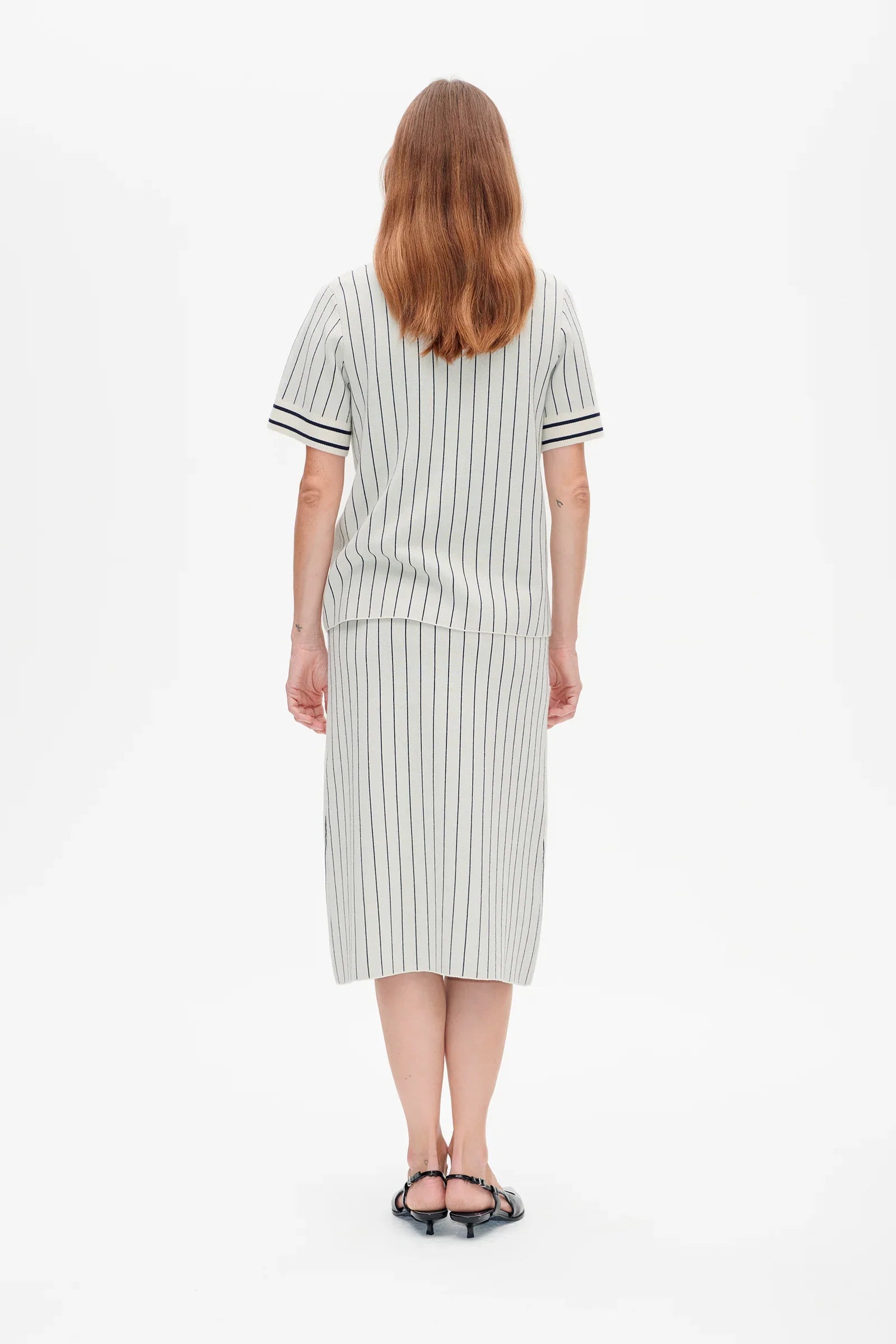 CANNIE Creme Navy stripe