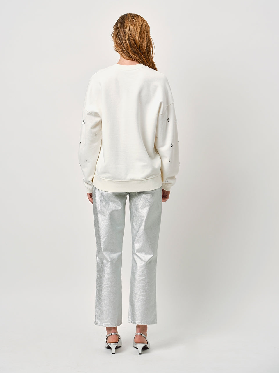 D6 Axelle straight jeans silver