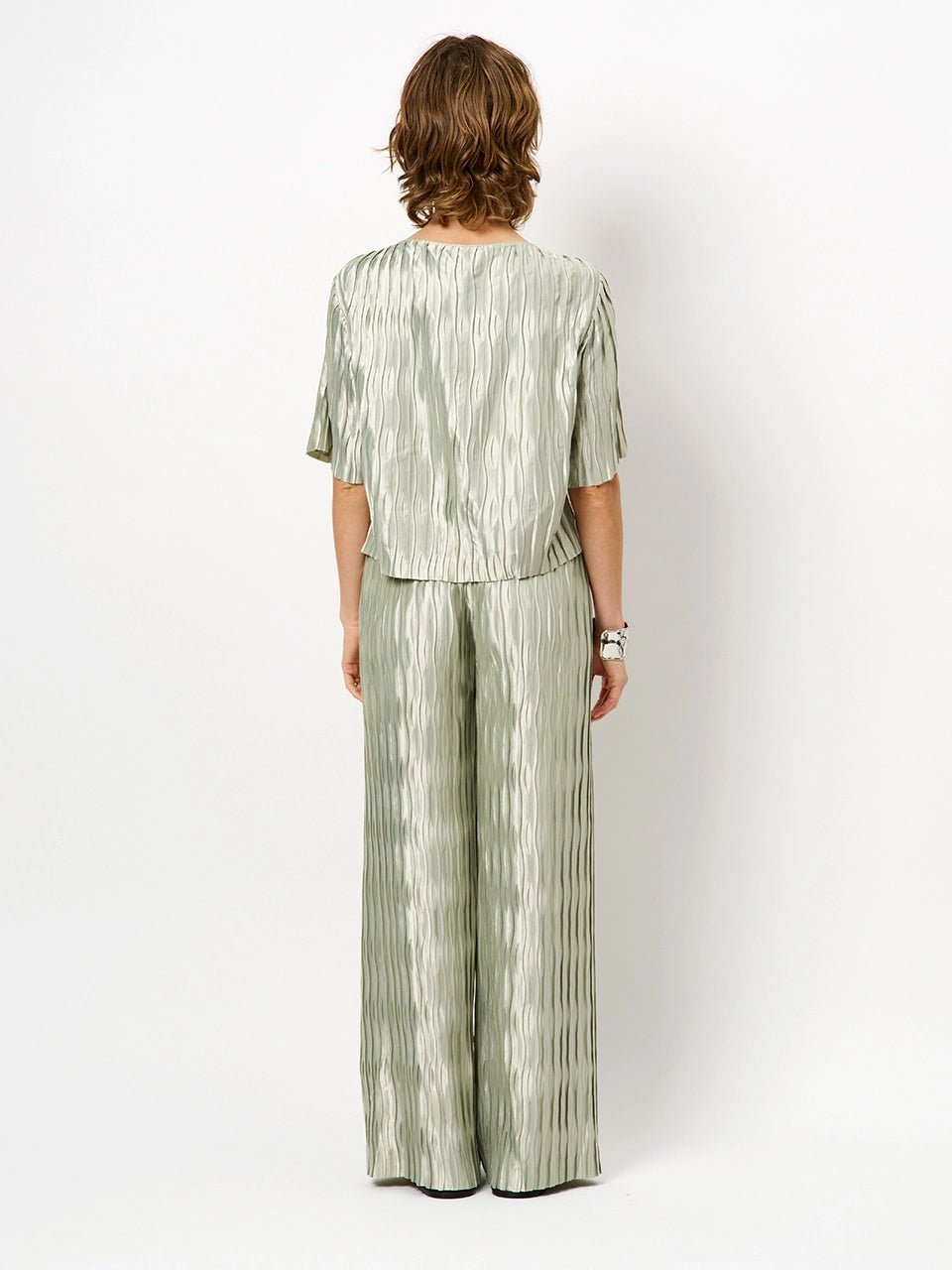 Lelia plisse top - HEY LOU STUDIO