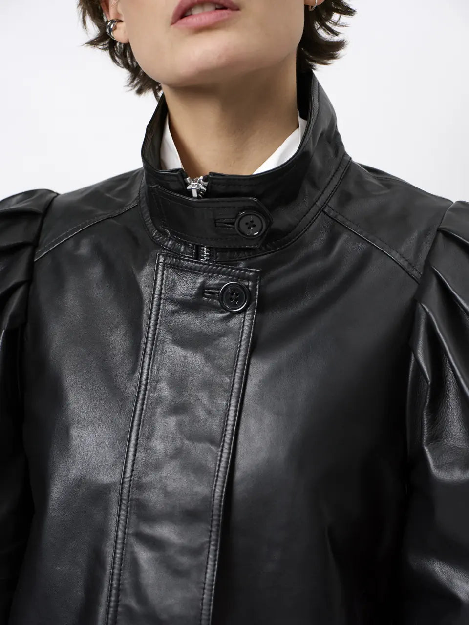 Dante6-Kyrilo cropped leather jacket