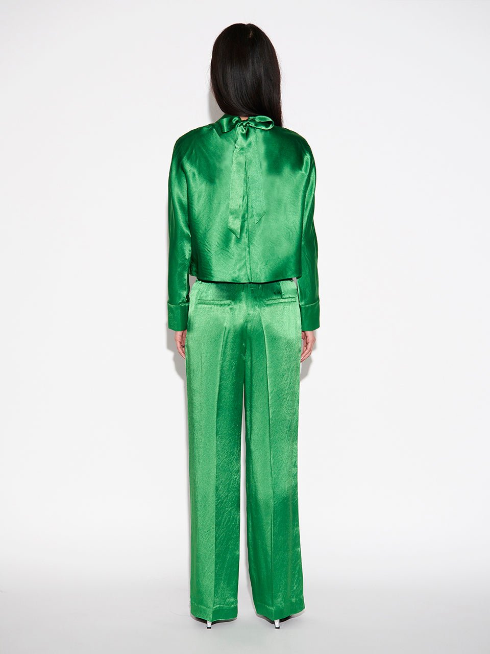 Jules Satin Weite Hose - HEY LOU STUDIO