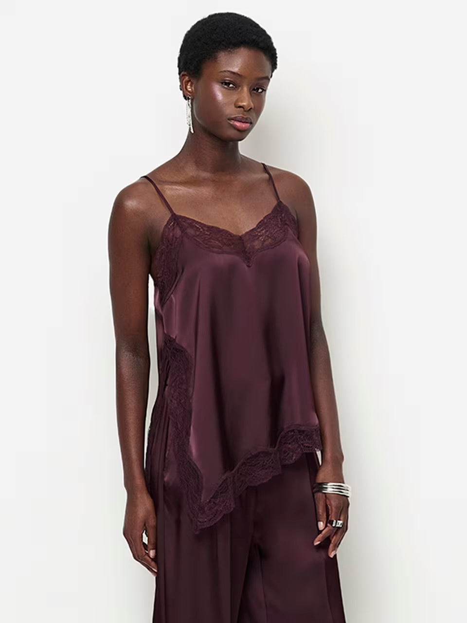 Dawna Satin Camisole dark plum