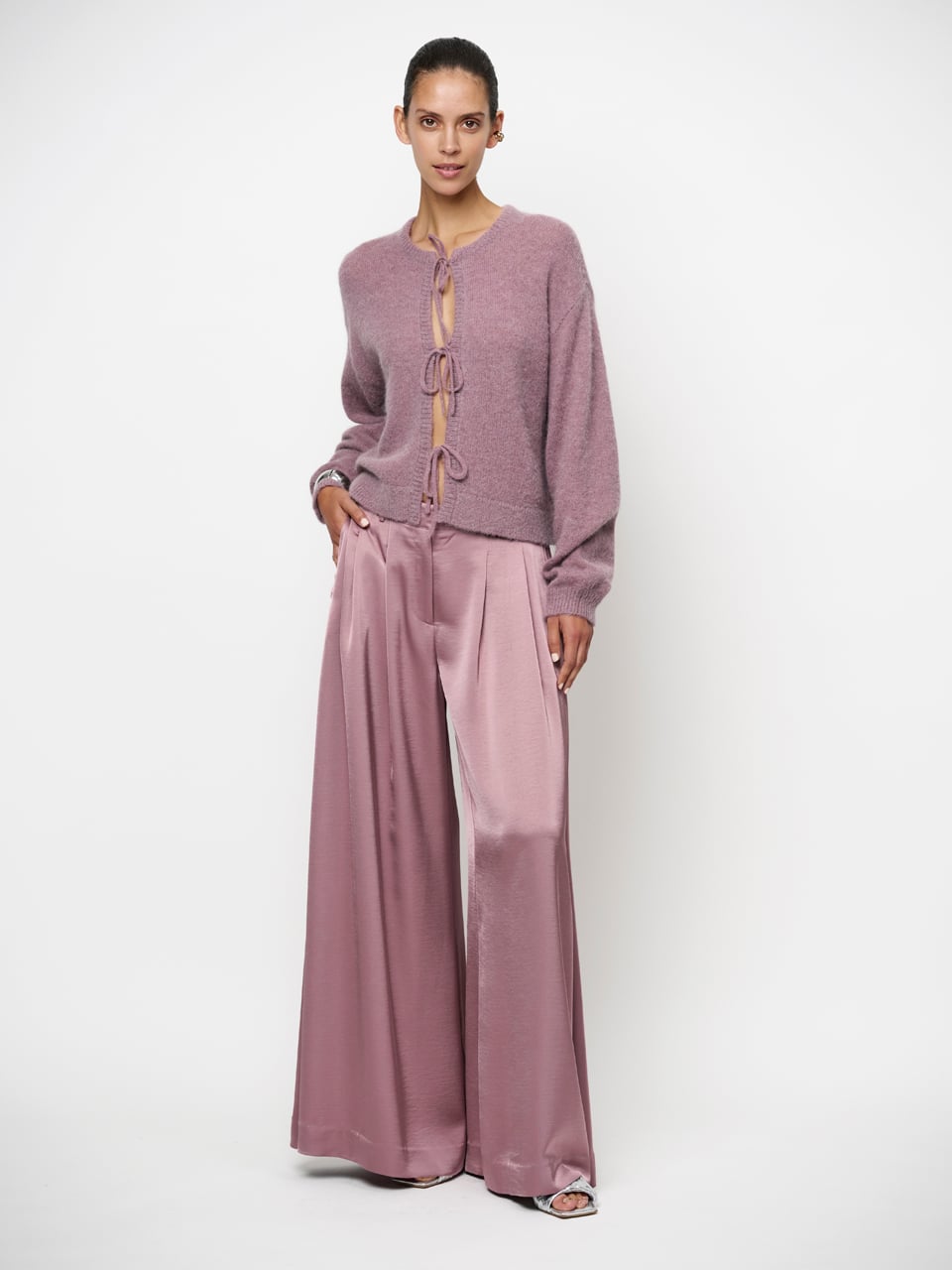 Dante6 Onique wide leg Satin Hose