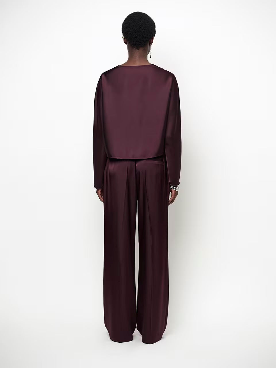 Jules Satinhose dark plum