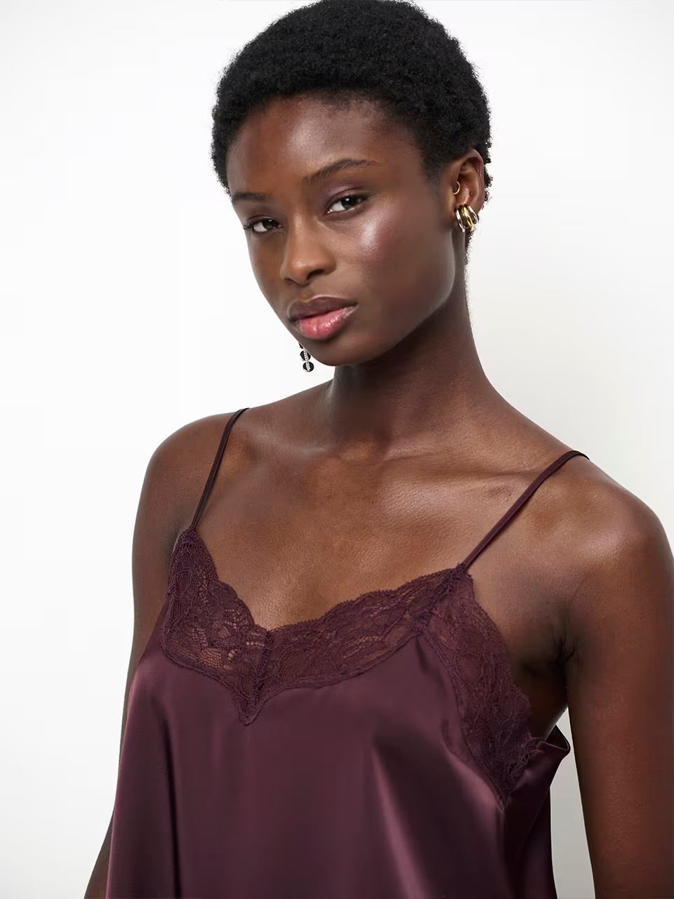 Dawna Satin Camisole dark plum