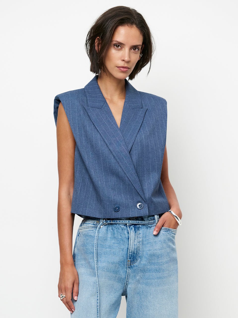 Jarod Nadelstreifenweste - HEY LOU STUDIO