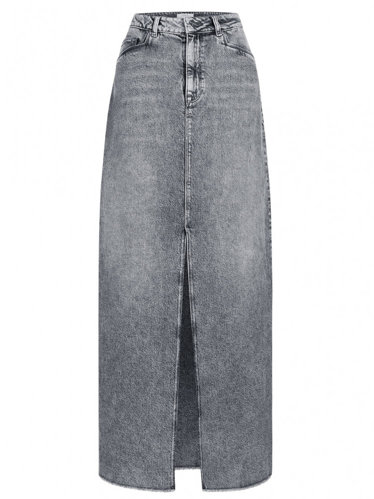 Feral denim maxi skirt