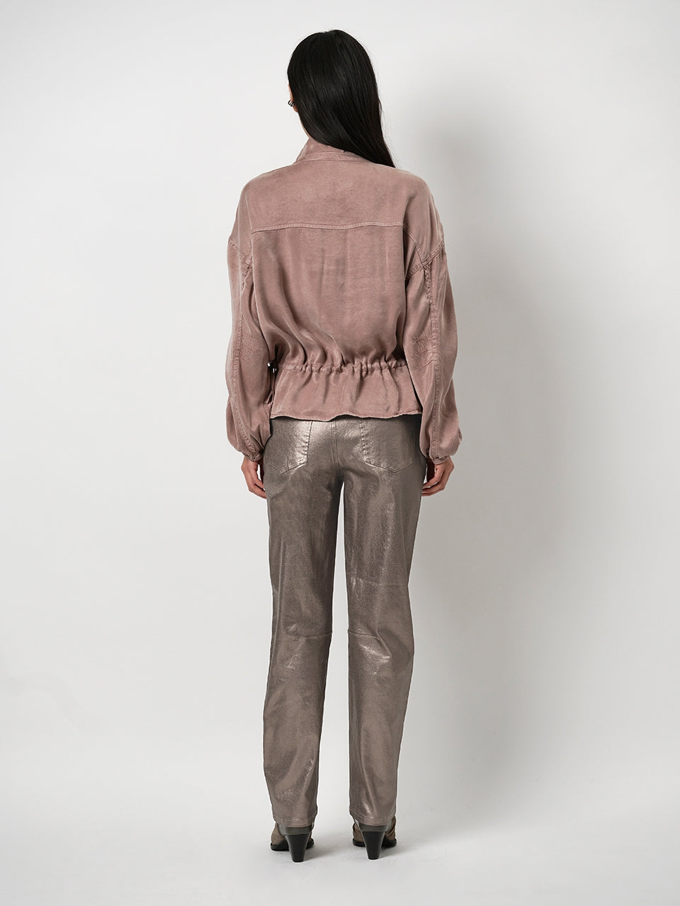 Bella Metallic denim pants