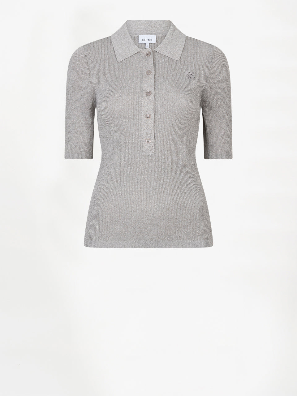 Dante6 Fayza metallic knitted Polo
