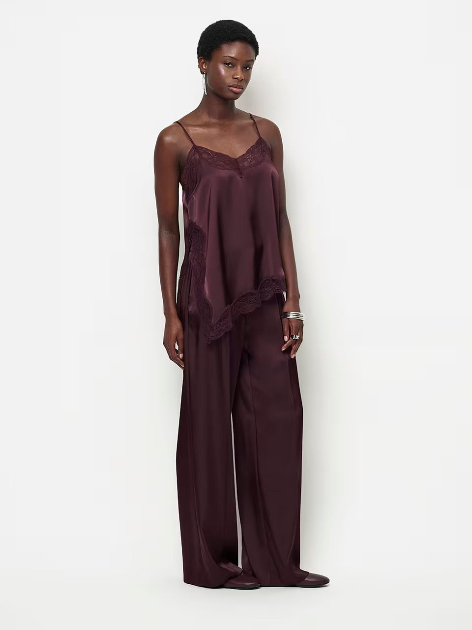 Dawna Satin Camisole dark plum