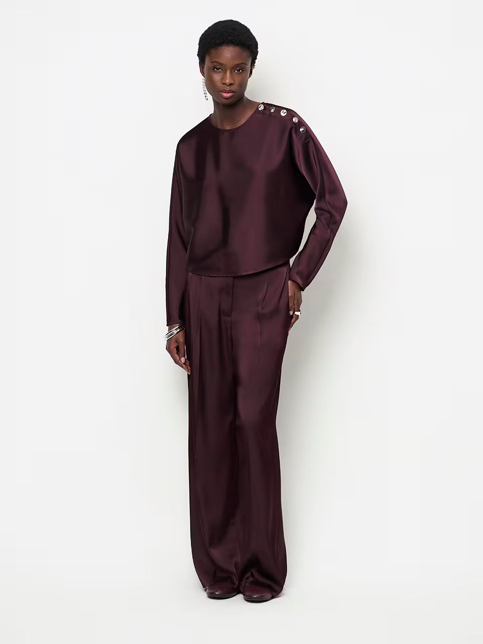 Jules Satinhose dark plum