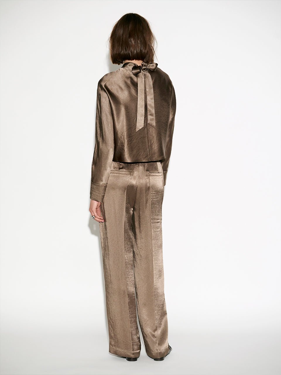 Lorelle Satin Bow Top - HEY LOU STUDIO