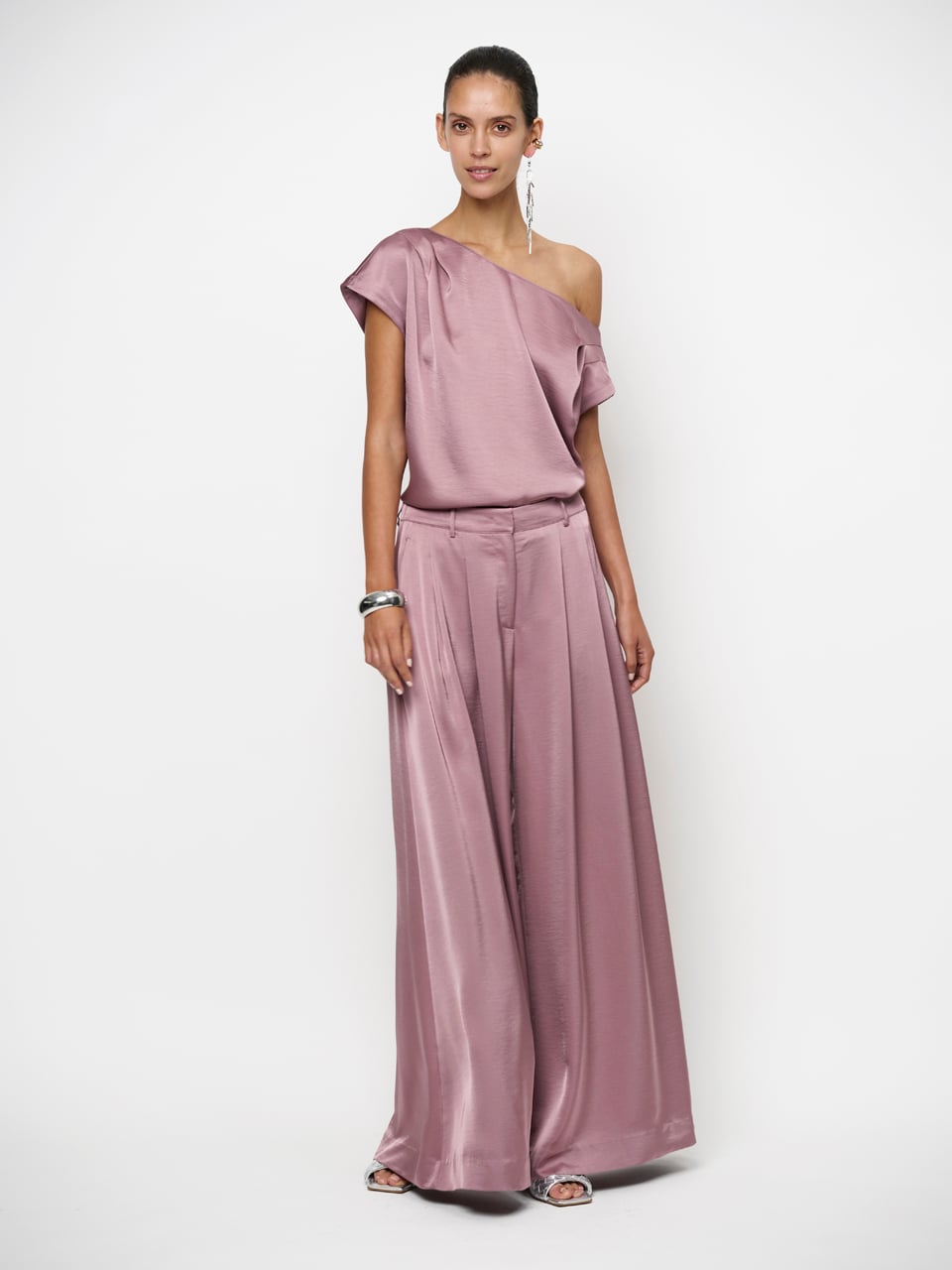 Dante6 Onique wide leg Satin Hose