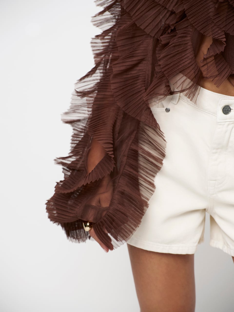 Dante6 Phora tulle ruffled Top