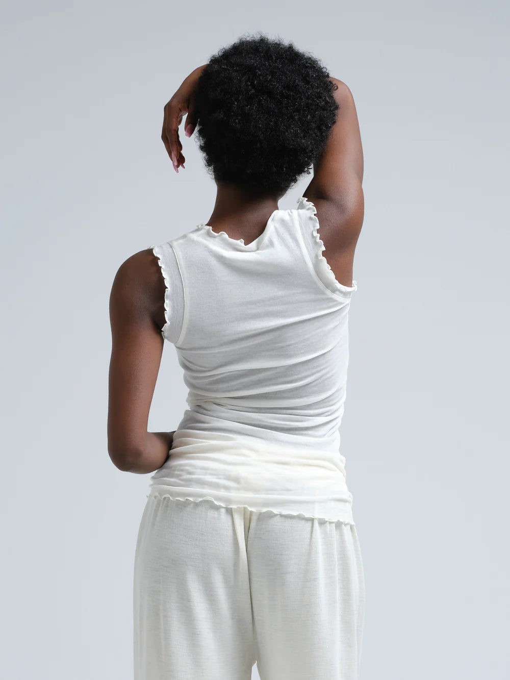 Flounce Topv off-white