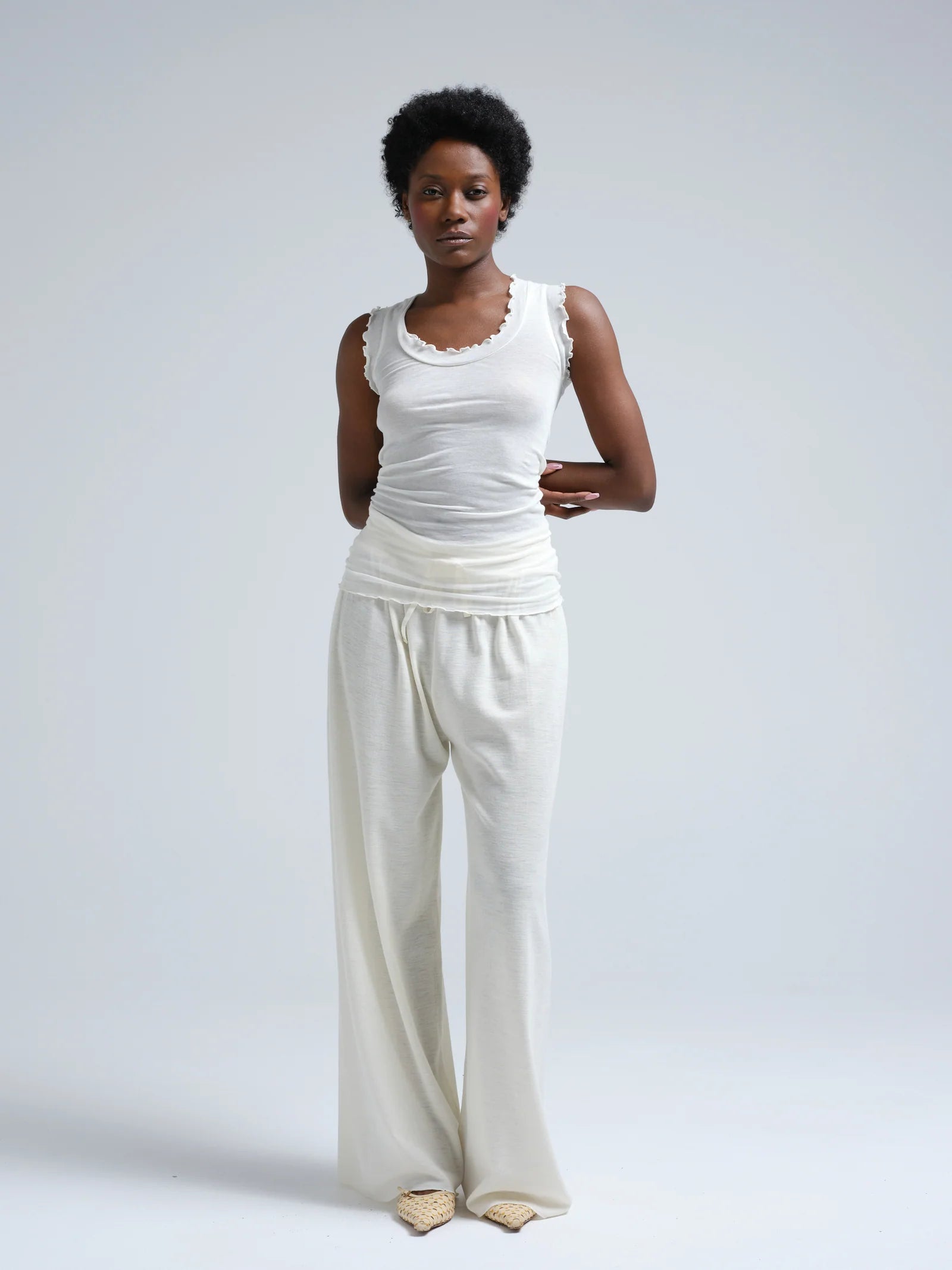 Flounce Topv off-white