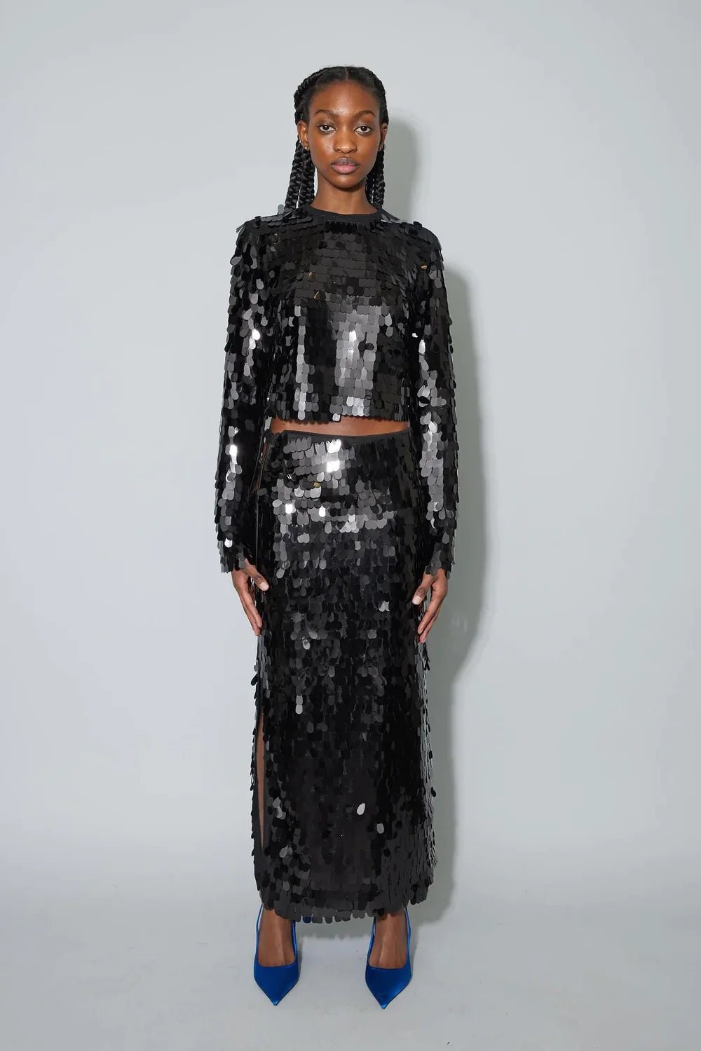 Diamond Skirt Black - HEY LOU STUDIO