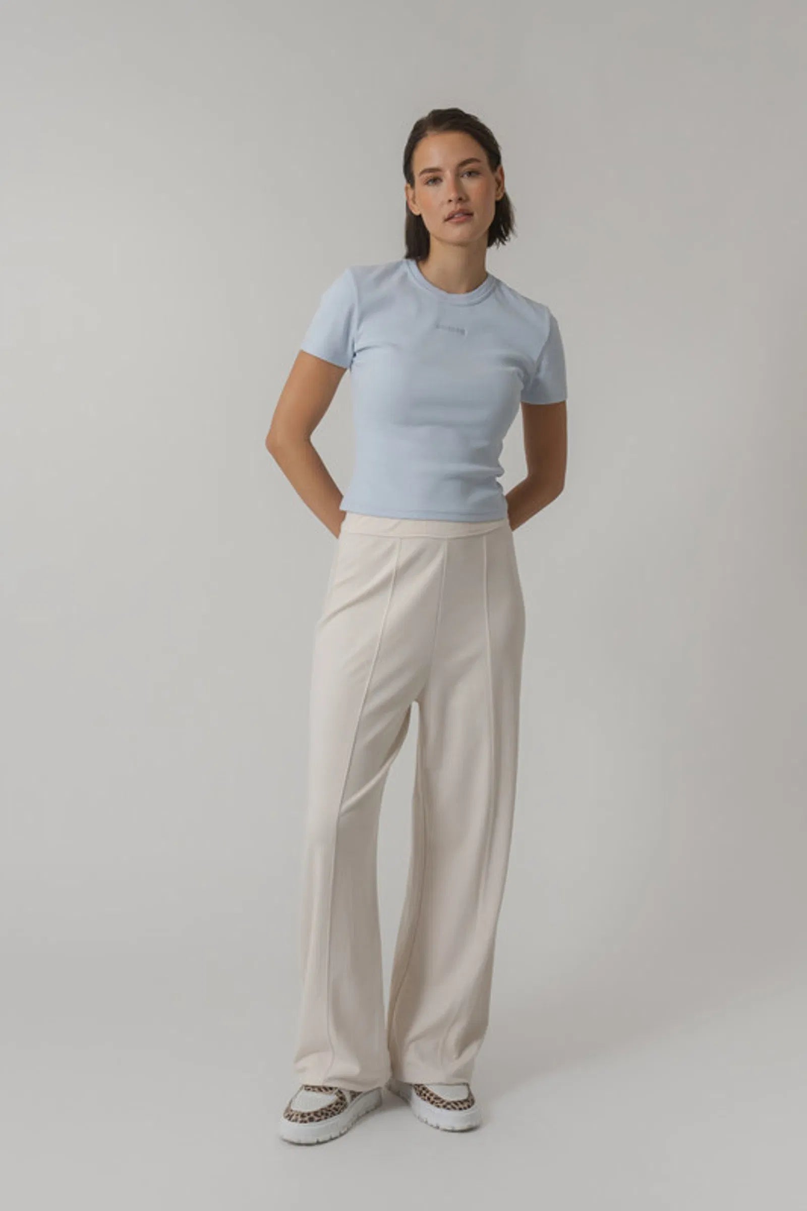 Ivy Rib T-Shirt Ice Blue