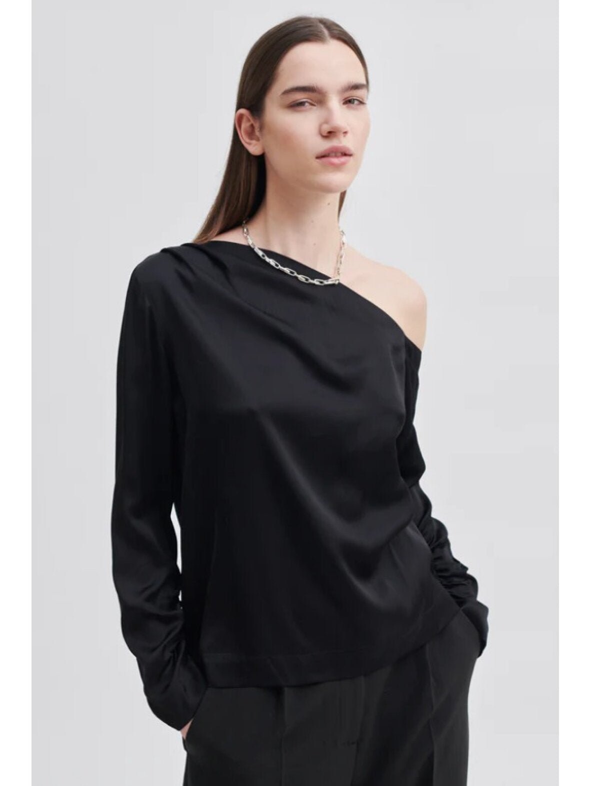 Galeries One Shoulder Blouse - HEY LOU STUDIO