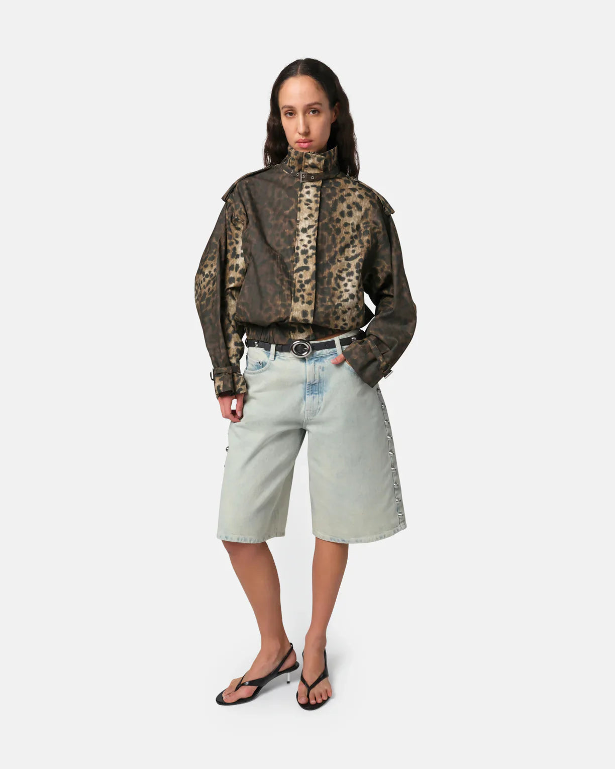 Thea Balloon Jacket Leopard