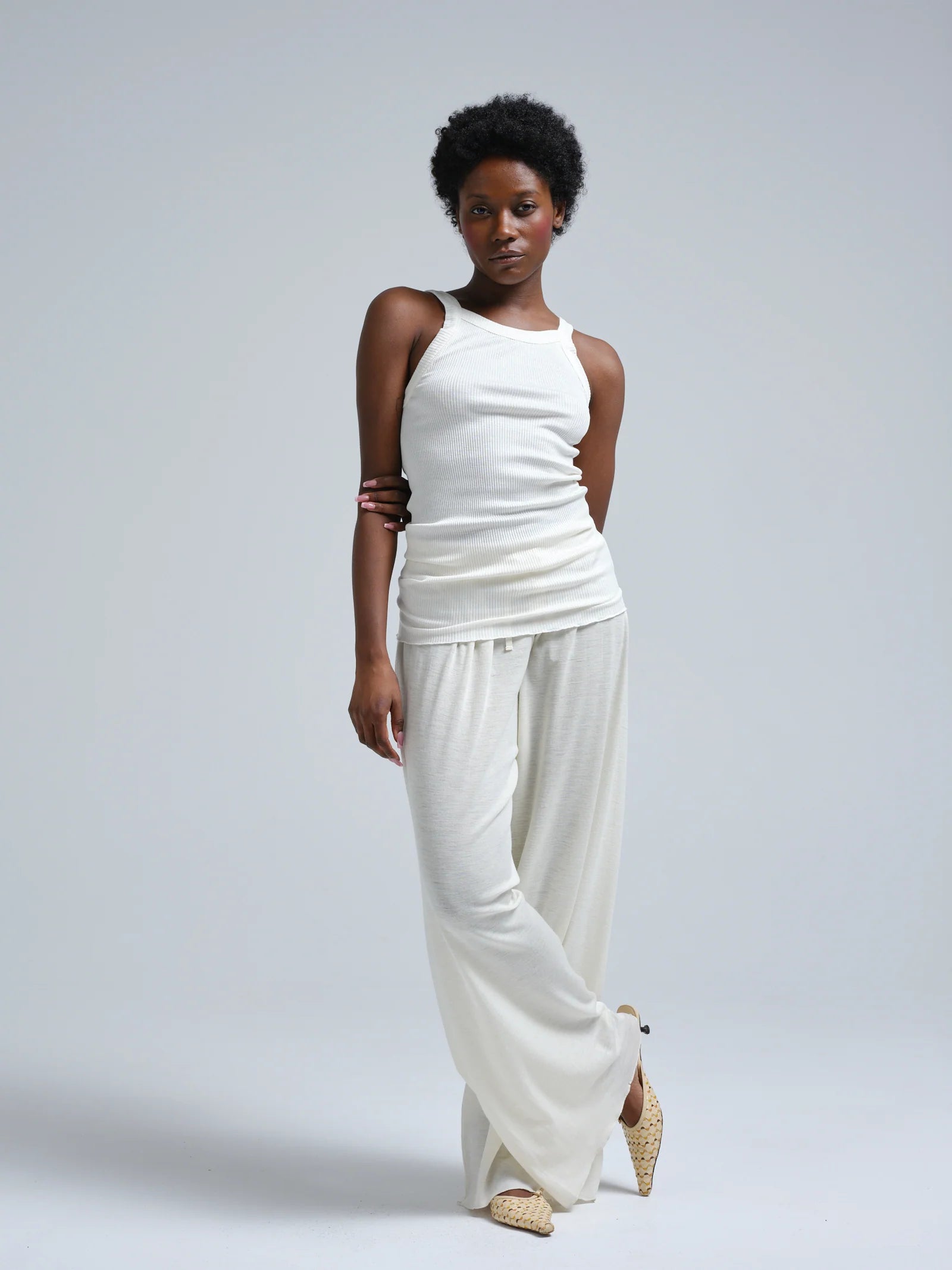 Silky Daze Top off white