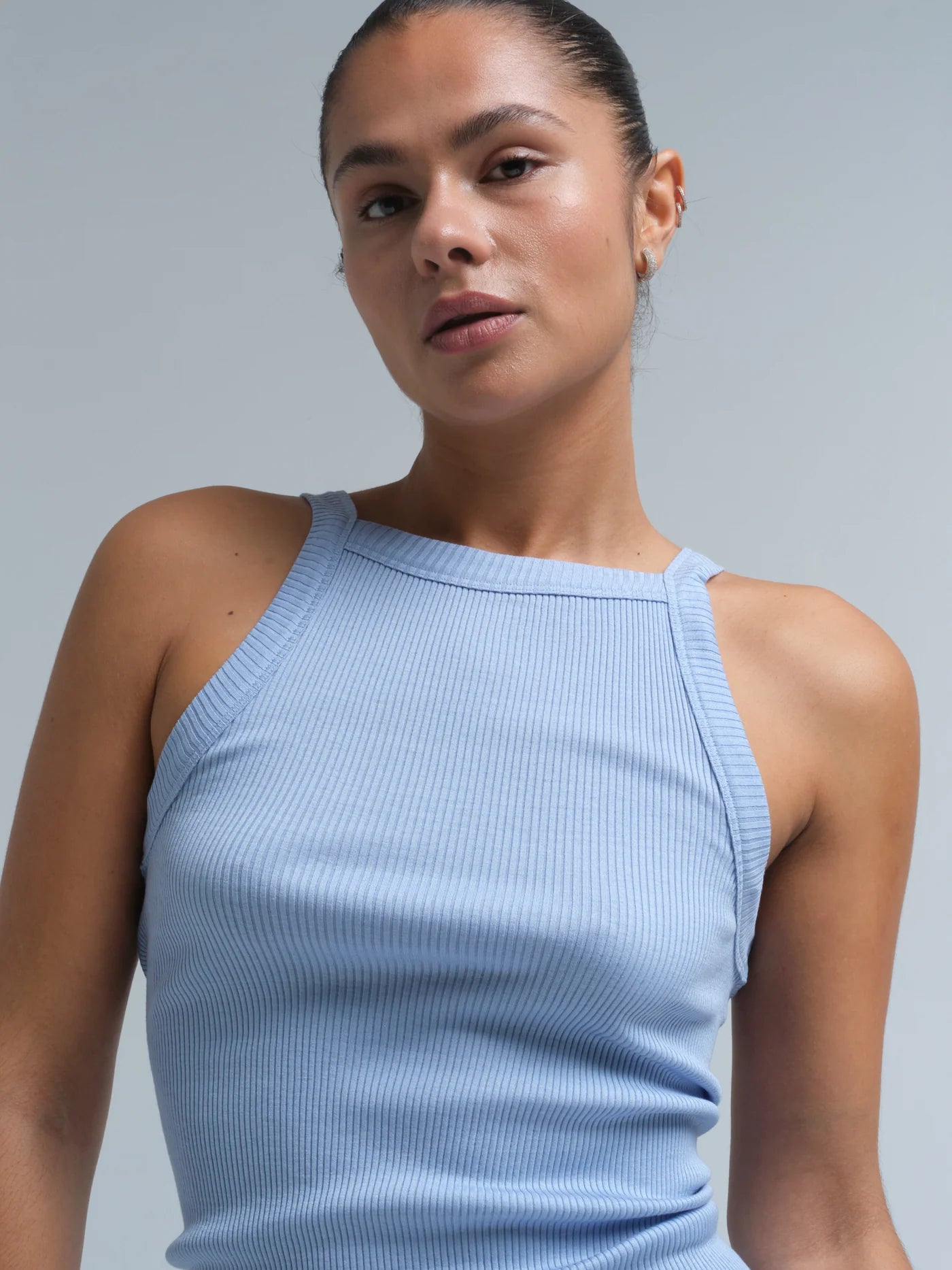 Silky Daze Top light blue