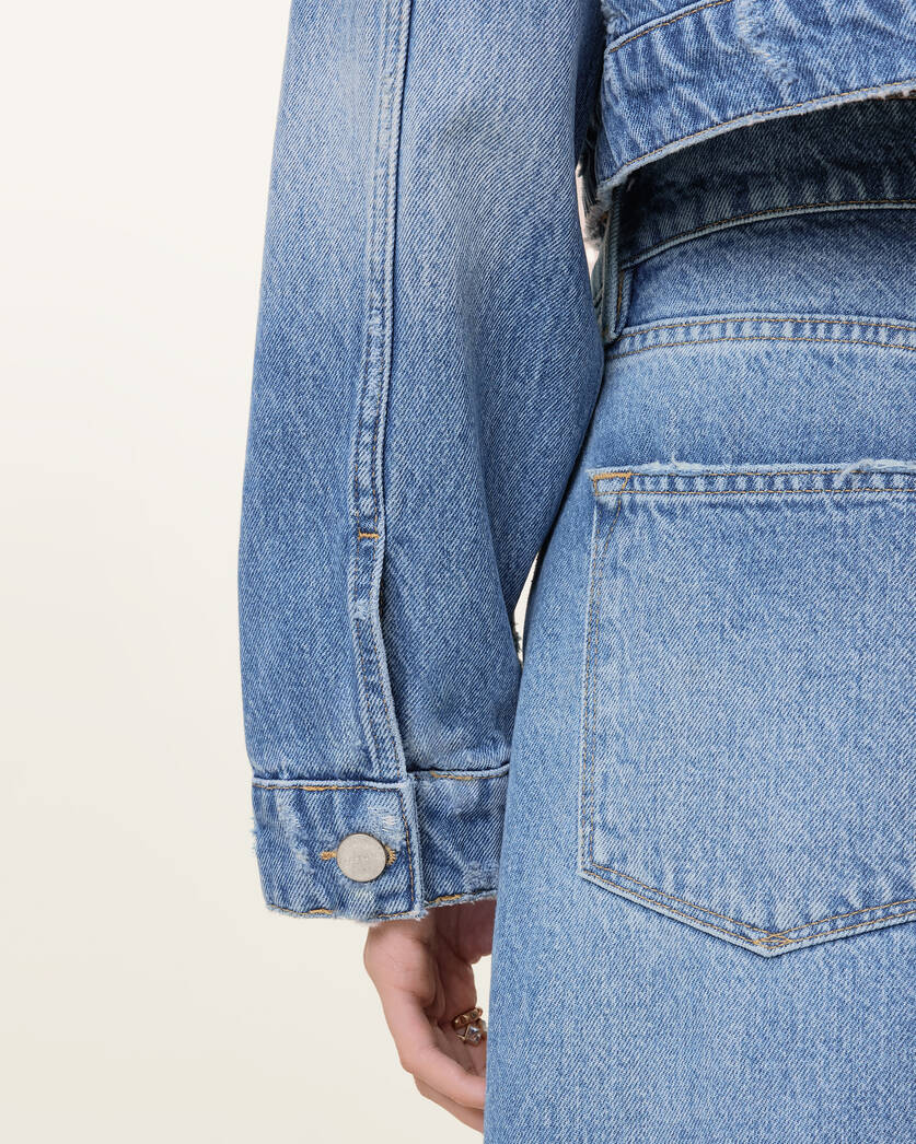 AKI Crossover Jacket Light indigo UK - HEY LOU STUDIO