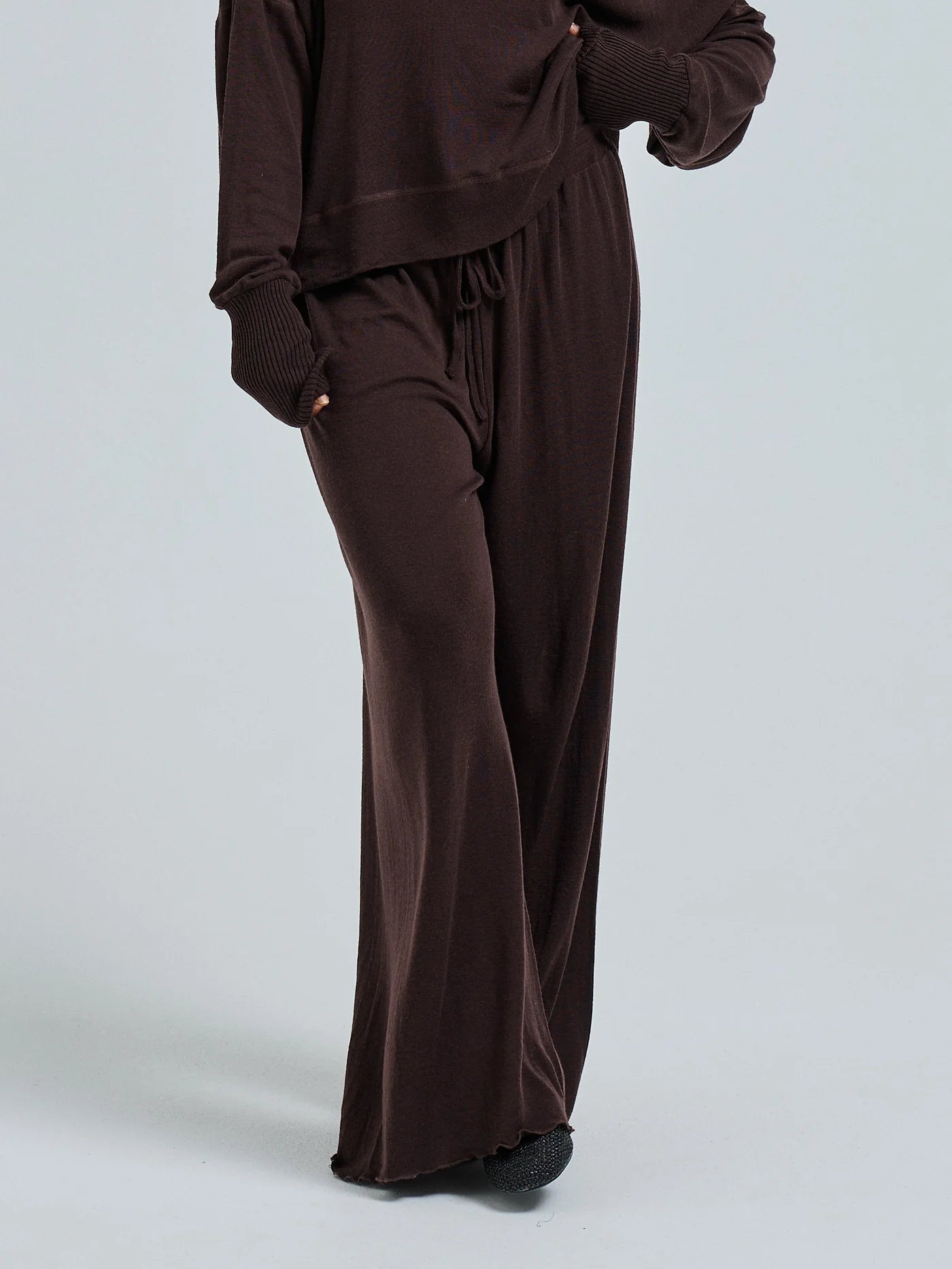 Woolen Barbera Hose dark brown