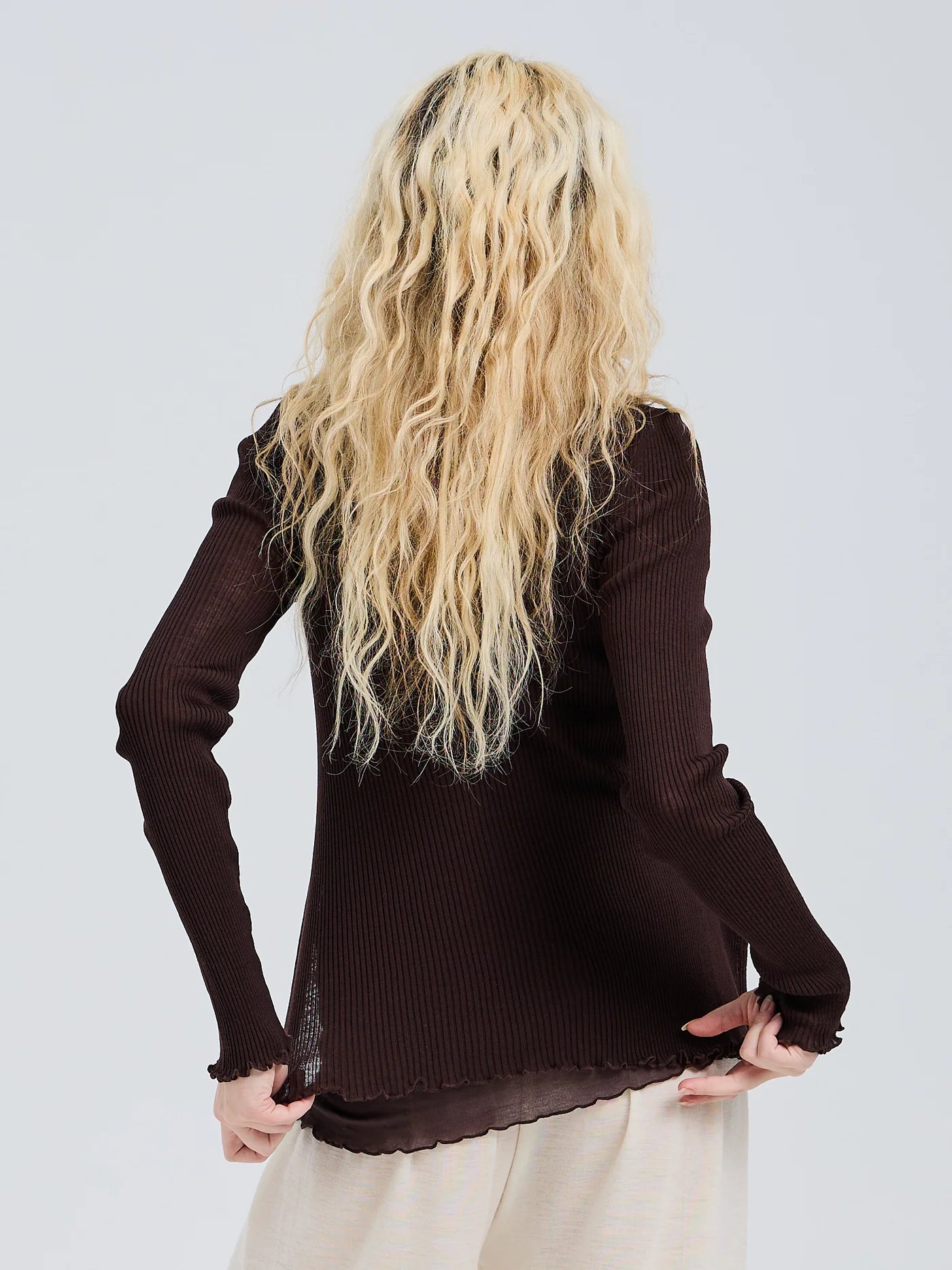 Woolen Cardigan dark brown