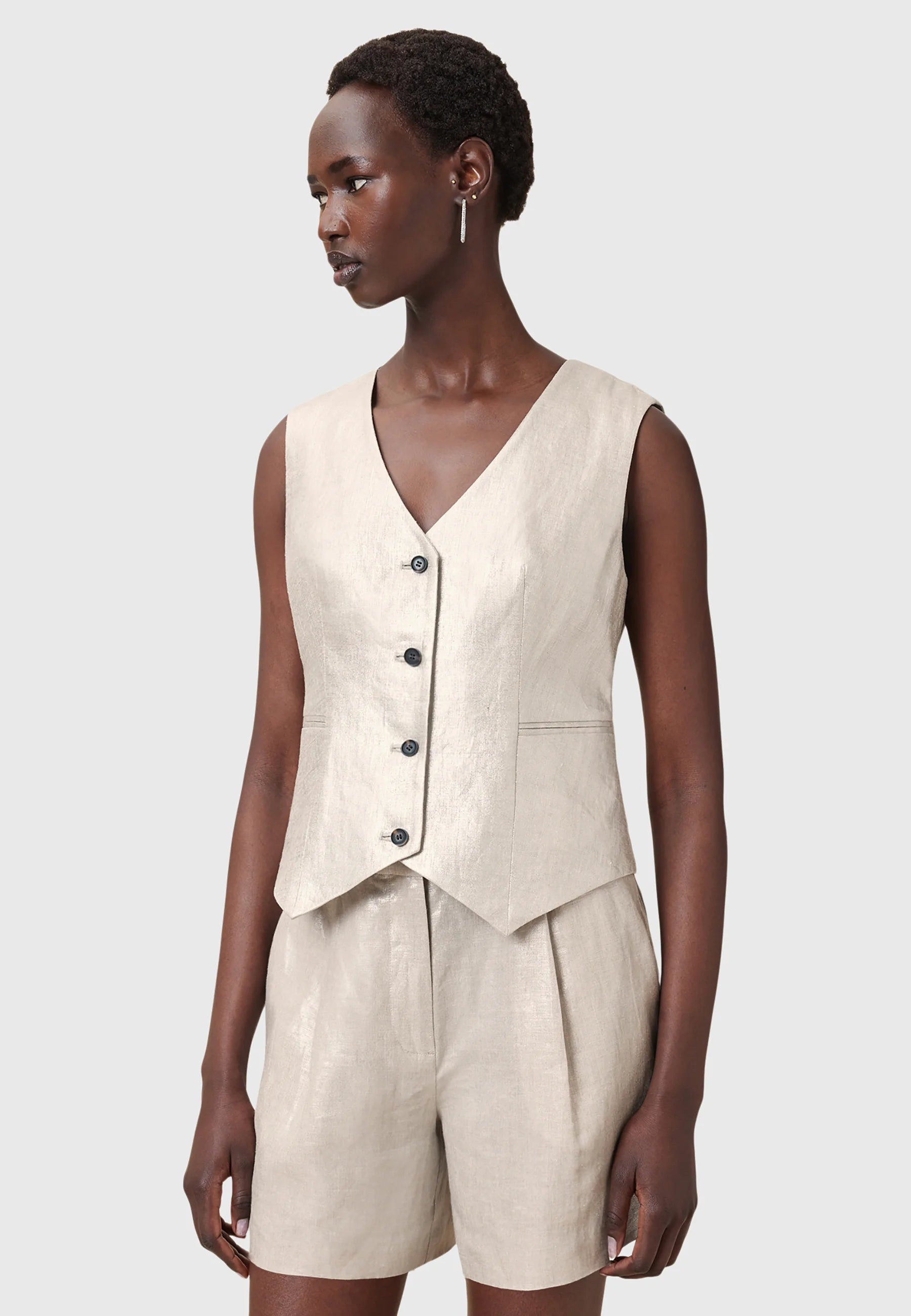 AVERIE Waistcoat Silver grey UK